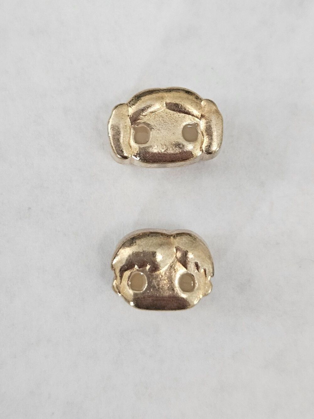 Han Solo & Princess Leia Bead Charms Goldtone